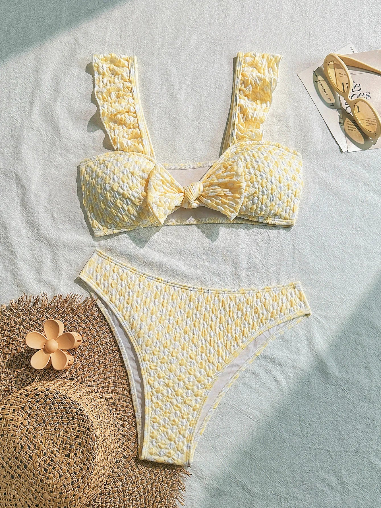 Sexy Striped Bikini Set Women Halter Pleate Push up Swimsuit Two-Pieces Brazilian Beach Bathing Suit Holiday Swimwear Women
