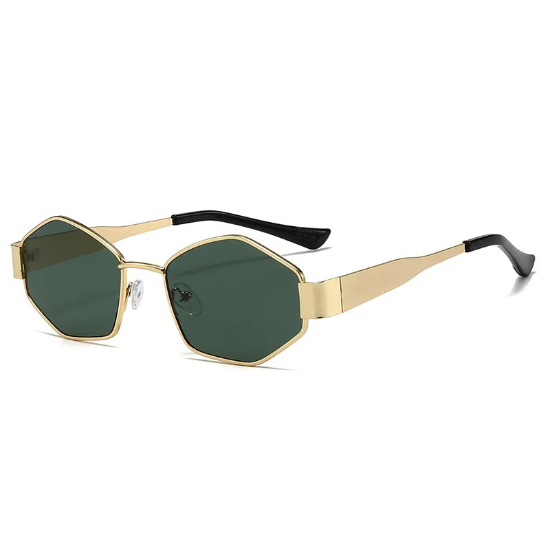 1/2/5Pieces/Set of Sunglasses Fashion Hexagon Sun Glasses Men Women Trendy Metal Accessory Eyewear Outdoor Cycling Eyeglasses