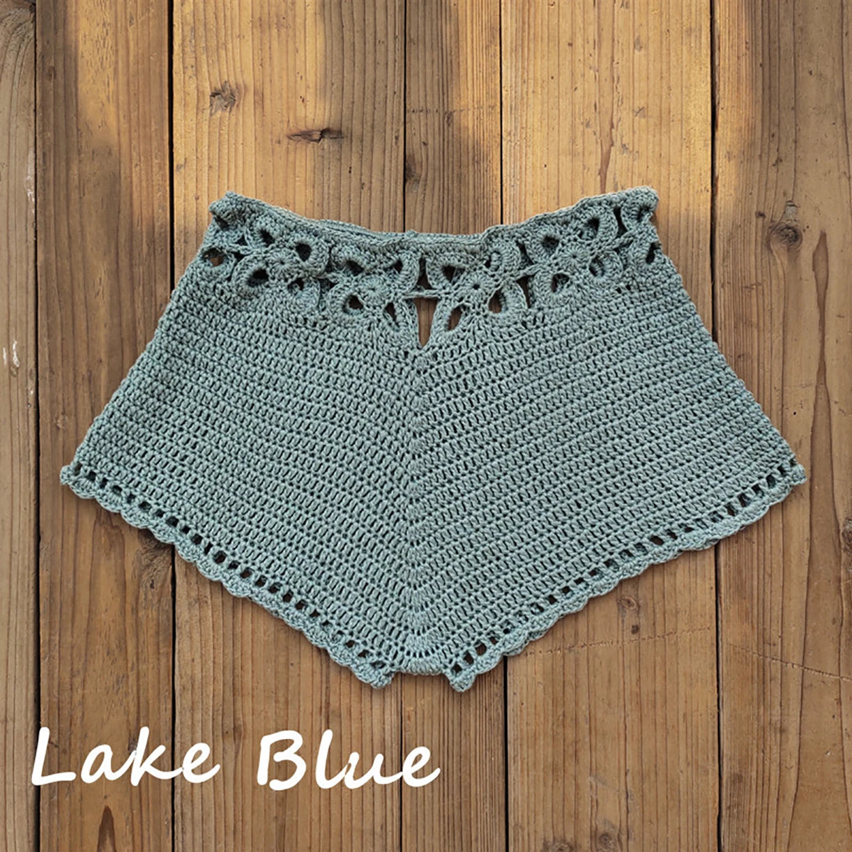 Summer Women'S Crochet Cutout Swim Shorts Bathing Suit Bottoms Beach Style Drawstring Beach Board Shorts Swim Trunks