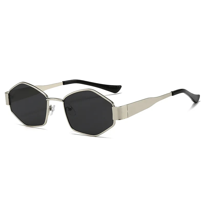 1/2/5Pieces/Set of Sunglasses Fashion Hexagon Sun Glasses Men Women Trendy Metal Accessory Eyewear Outdoor Cycling Eyeglasses