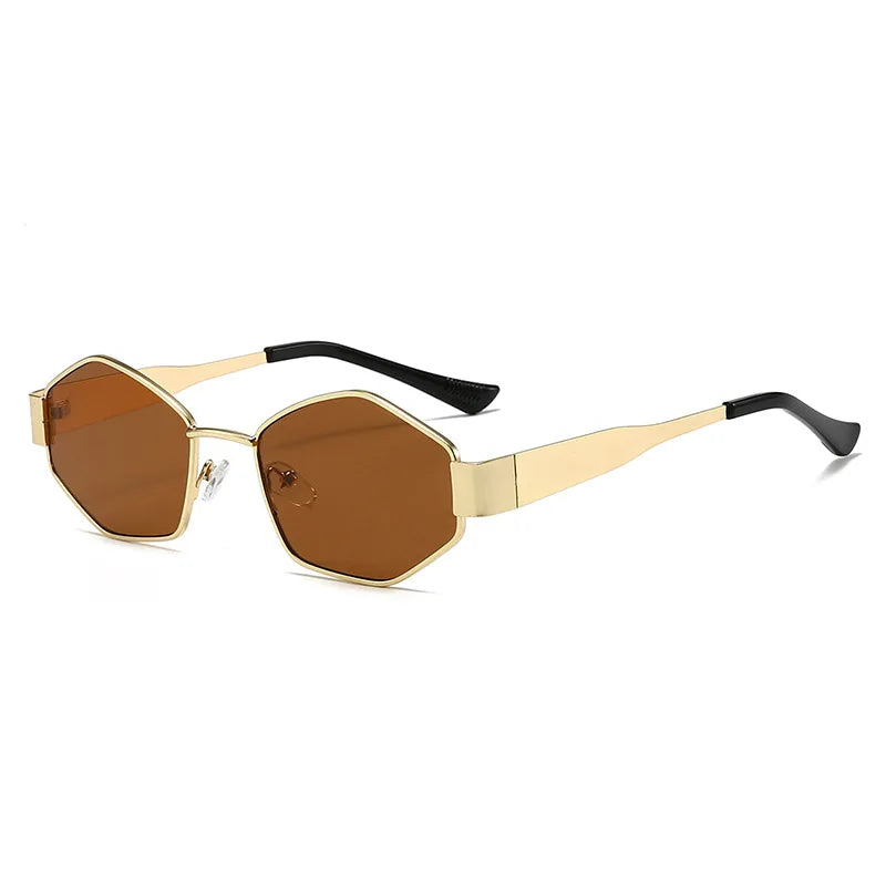 1/2/5Pieces/Set of Sunglasses Fashion Hexagon Sun Glasses Men Women Trendy Metal Accessory Eyewear Outdoor Cycling Eyeglasses