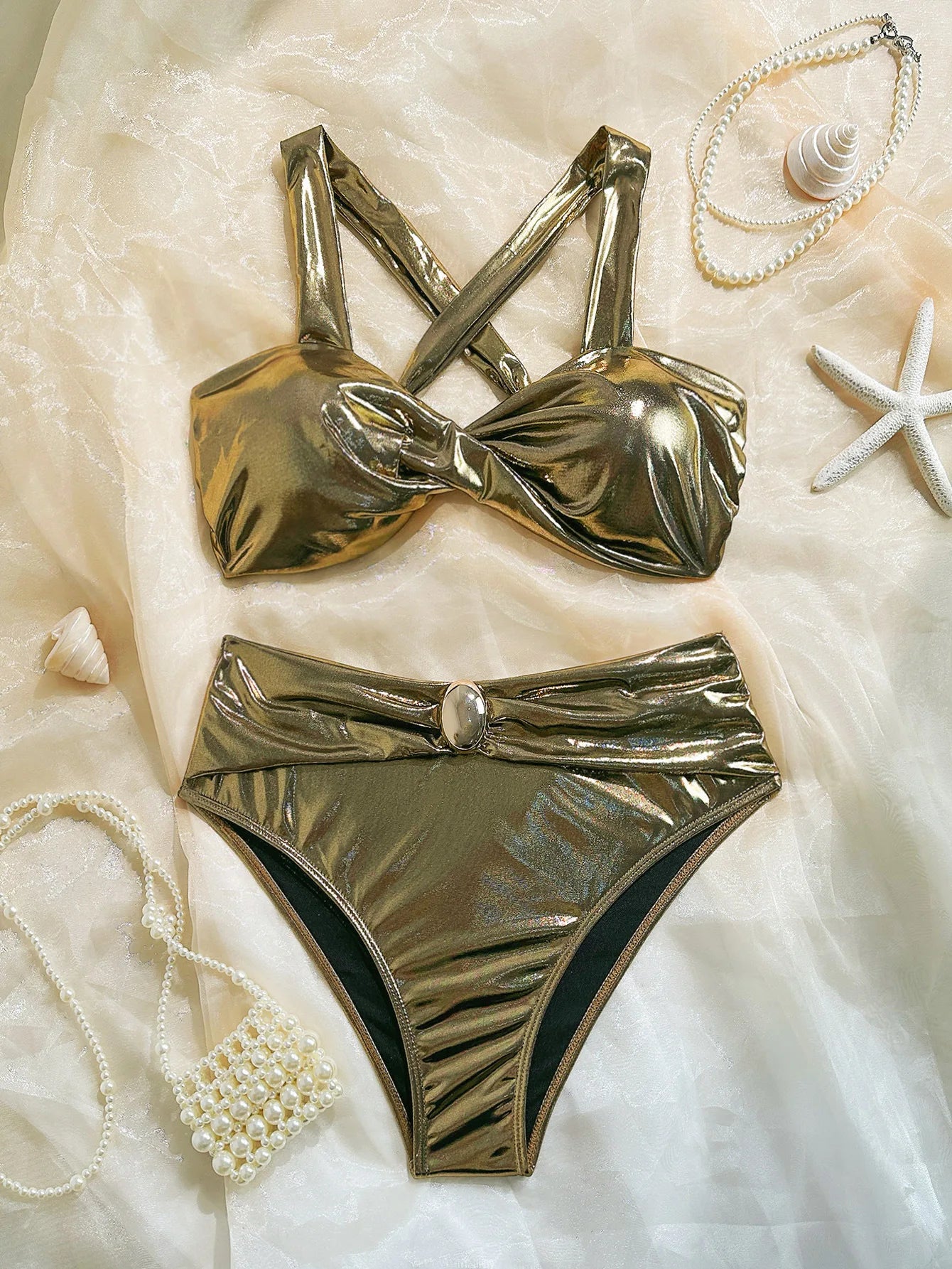 Sexy Striped Bikini Set Women Halter Pleate Push up Swimsuit Two-Pieces Brazilian Beach Bathing Suit Holiday Swimwear Women